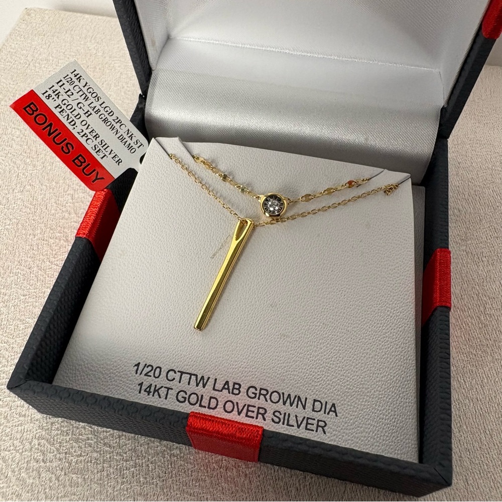14kt Gold Over Silver Necklace set